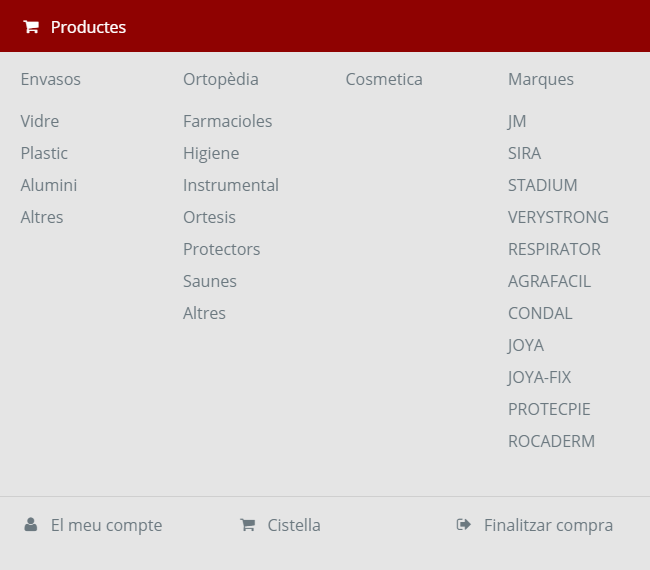 CAT_BOTON - MENU PRODUCTOS